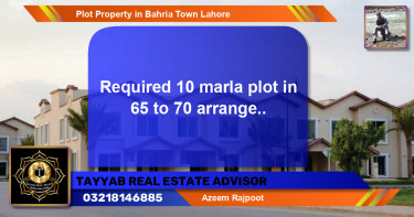 Residential Plot for Sale in Bahria Town, Lahore - (BP-64647)