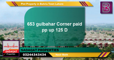 Residential Plot for Sale in Bahria Town, Lahore - (BP-64650)