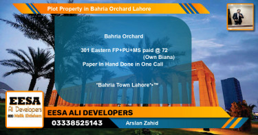 Residential Plot for Sale in Bahria Orchard, Lahore - (BP-64697)