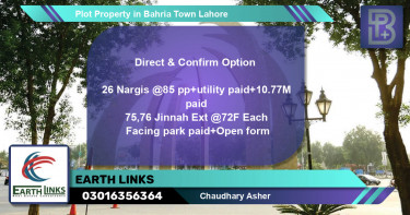 Residential Plot for Sale in Bahria Town, Lahore - (BP-64723)