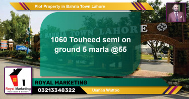 Residential Plot for Sale in Bahria Town, Lahore - (BP-64730)