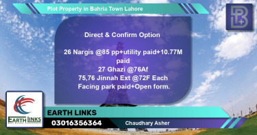 Residential Plot for Sale in Bahria Town, Lahore - (BP-64740)