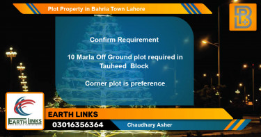 Residential Plot for Sale in Bahria Town, Lahore - (BP-64741)