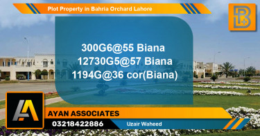 Residential Plot for Sale in Bahria Orchard, Lahore - (BP-64756)