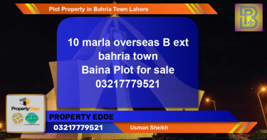 Residential Plot for Sale in Bahria Town, Lahore - (BP-64757)