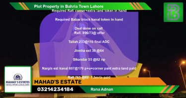Residential Plot for Sale in Bahria Town, Lahore - (BP-64774)