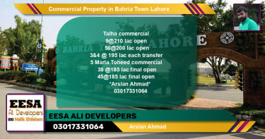 Commercial Property for Sale in Bahria Town, Lahore - (BP-64790)