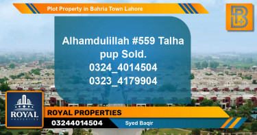 Residential Plot for Sale in Bahria Town, Lahore - (BP-64829)