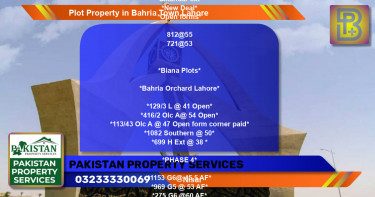 Residential Plot for Sale in Bahria Town, Lahore - (BP-64836)