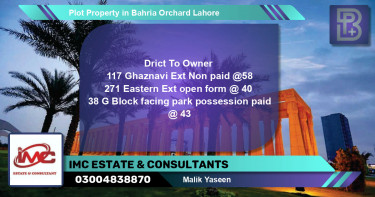 Residential Plot for Sale in Bahria Orchard, Lahore - (BP-64848)
