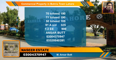 Commercial Property for Sale in Bahria Town, Lahore - (BP-64885)
