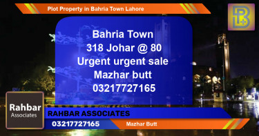 Residential Plot for Sale in Bahria Town, Lahore - (BP-64908)
