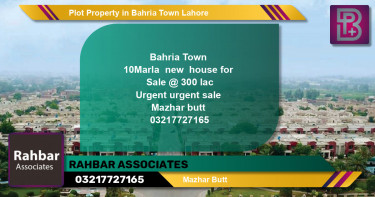Residential Plot for Sale in Bahria Town, Lahore - (BP-64935)
