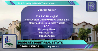 Residential Plot for Sale in Bahria Town, Lahore - (BP-64940)