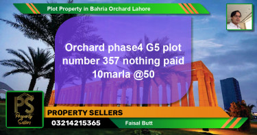 Residential Plot for Sale in Bahria Orchard, Lahore - (BP-64951)