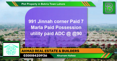 Residential Plot for Sale in Bahria Town, Lahore - (BP-64966)