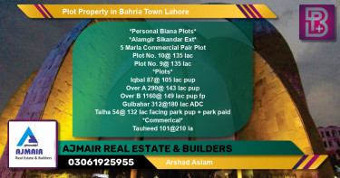 Commercial Plot for Sale in Bahria Town, Lahore - (BP-64970)