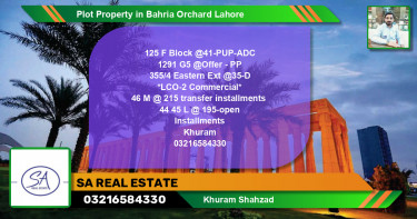 Commercial Plot for Sale in Bahria Orchard, Lahore - (BP-64977)