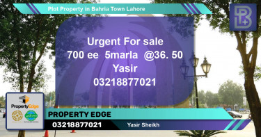 Residential Plot for Sale in Bahria Town, Lahore - (BP-64978)