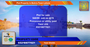 Residential Plot for Sale in Bahria Town, Lahore - (BP-64979)