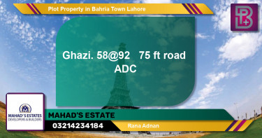 Residential Plot for Sale in Bahria Town, Lahore - (BP-65000)