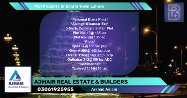 Commercial Plot for Sale in Bahria Town, Lahore - (BP-65015)