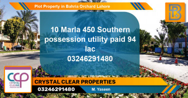 Residential Plot for Sale in Bahria Orchard, Lahore - (BP-65034)