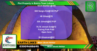Residential Plot for Sale in Bahria Town, Lahore - (BP-65079)