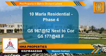 Residential Plot for Sale in Bahria Orchard, Lahore - (BP-65164)