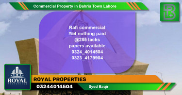 Commercial Property for Sale in Bahria Town, Lahore - (BP-65179)
