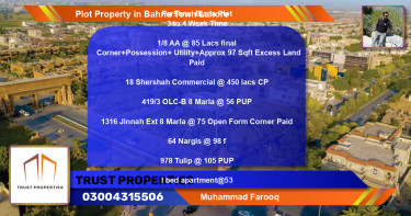Commercial Plot for Sale in Bahria Town, Lahore - (BP-65182)