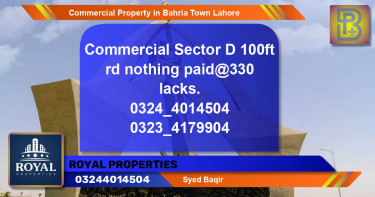 Commercial Property for Sale in Bahria Town, Lahore - (BP-65184)