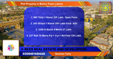 Residential Plot for Sale in Bahria Town, Lahore - (BP-65188)