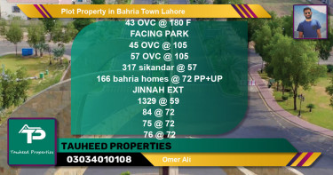 Residential Plot for Sale in Bahria Town, Lahore - (BP-65210)