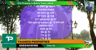 Residential Plot for Sale in Bahria Town, Lahore - (BP-65211)
