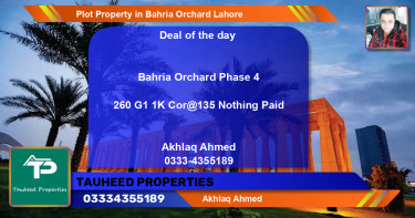 Residential Plot for Sale in Bahria Orchard, Lahore - (BP-65223)