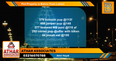 Residential Plot for Sale in Bahria Town, Lahore - (BP-65226)