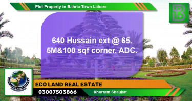 Residential Plot for Sale in Bahria Town, Lahore - (BP-65240)