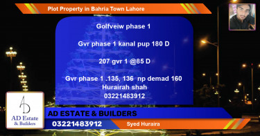 Residential Plot for Sale in Bahria Town, Lahore - (BP-65273)