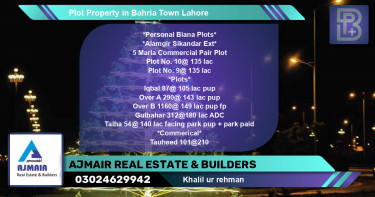 Commercial Plot for Sale in Bahria Town, Lahore - (BP-65292)