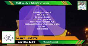 Residential Plot for Sale in Bahria Town, Lahore - (BP-65312)
