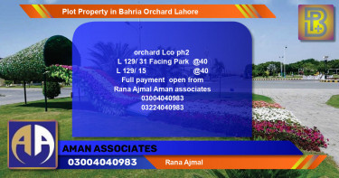 Residential Plot for Sale in Bahria Orchard, Lahore - (BP-65326)