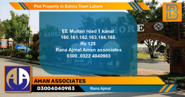 Residential Plot for Sale in Bahria Town, Lahore - (BP-65327)