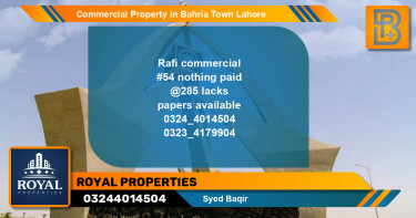 Commercial Property for Sale in Bahria Town, Lahore - (BP-65349)