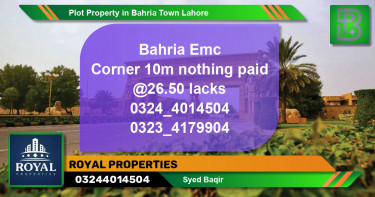 Residential Plot for Sale in Bahria Town, Lahore - (BP-65355)