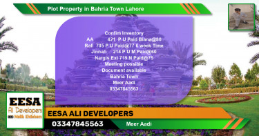 Residential Plot for Sale in Bahria Town, Lahore - (BP-65359)