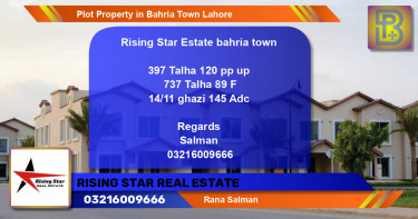Residential Plot for Sale in Bahria Town, Lahore - (BP-65367)