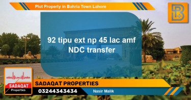 Residential Plot for Sale in Bahria Town, Lahore - (BP-65381)