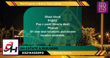 Residential Plot for Sale in Bahria Town, Lahore - (BP-65400)