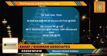 Residential Plot for Sale in Bahria Town, Lahore - (BP-65430)